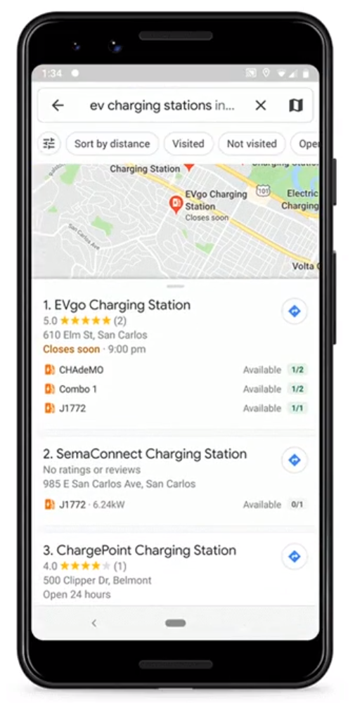 2019-04-25 11_35_59-Google Maps adds real-time availability of EV chargers in the US and UK - GSMAre.png
